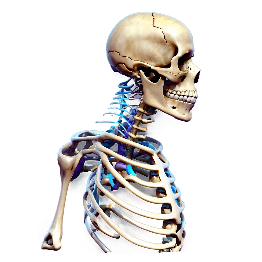 Side Profile Of Human Skeletal System Png Pgy