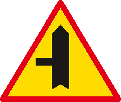 Side Road Traffic Sign PNG with transparent background