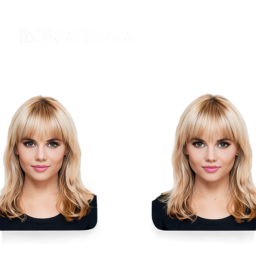 Side-swept Blonde Bangs Png Skk55