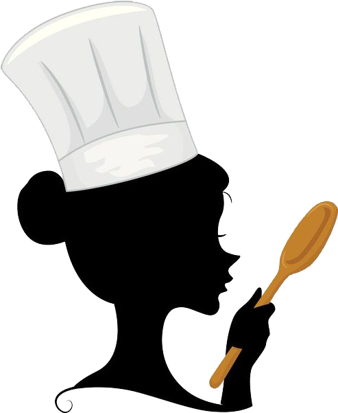 Silhouette Chef Tasting Spoon PNG with transparent background