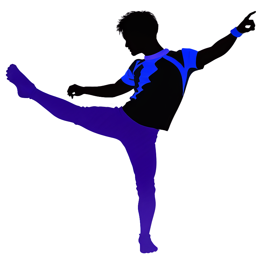 Silhouette Kick Pose Png 05232024