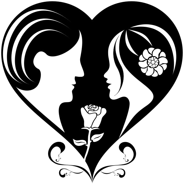 Silhouette Love Heart Design