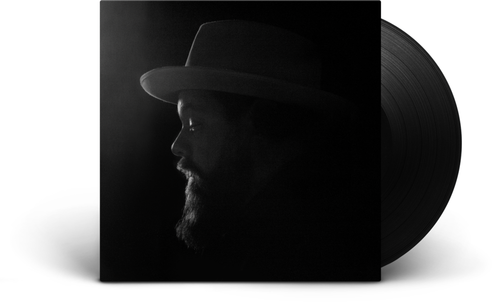 Silhouette Man Vinyl Album Cover PNG with transparent background