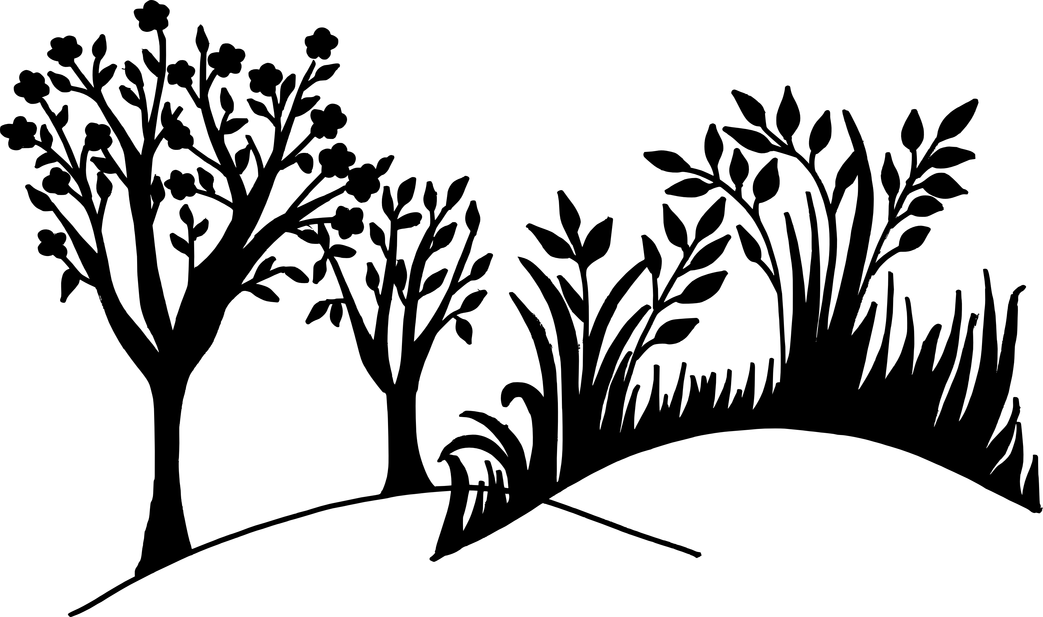 Silhouette_ Nature_ Scene PNG with transparent background