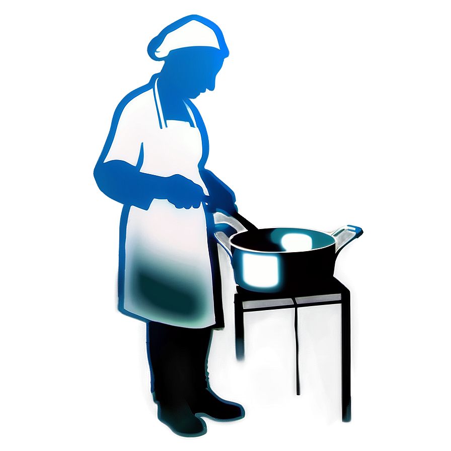 Silhouette Of A Person Cooking Png 62