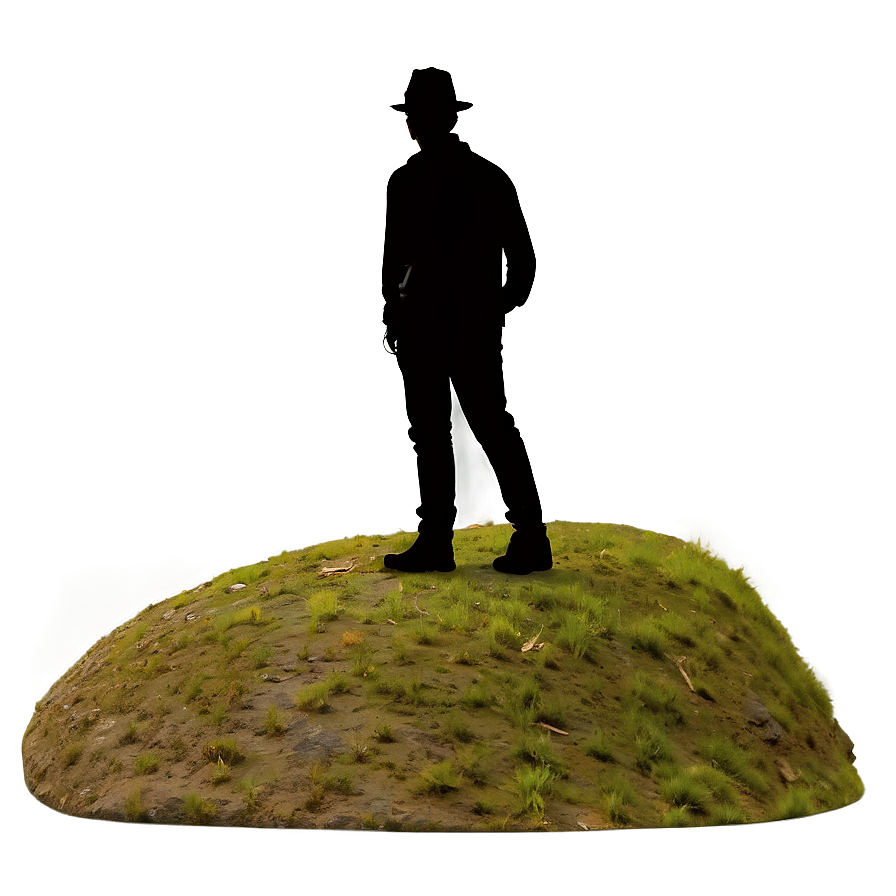 Silhouette Of A Person On Hill Png 48