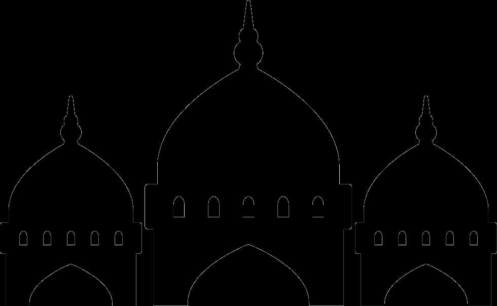 Silhouette_of_ Mosque_ Domes