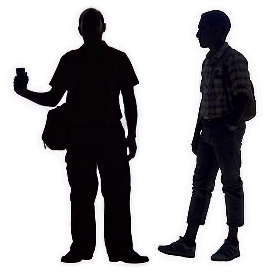 Silhouette People Standing Png 30