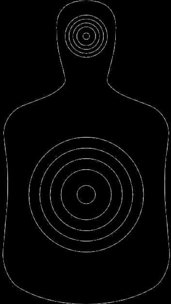 Silhouette Shooting Target PNG with transparent background