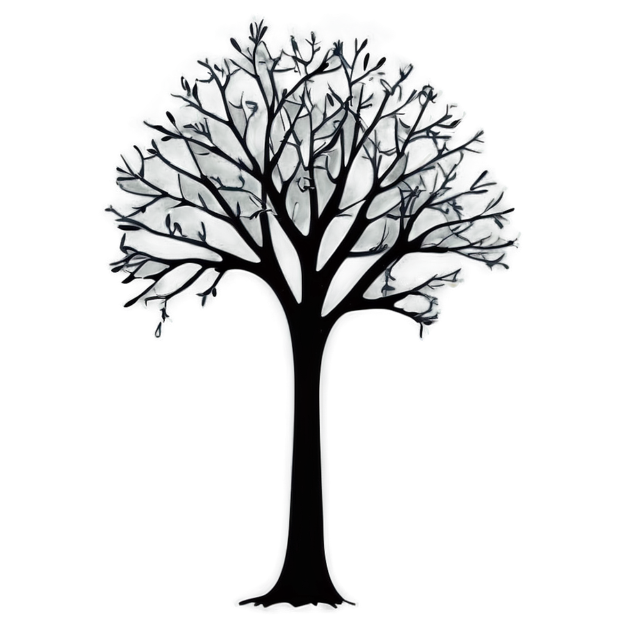 Silhouette Tree Outline Png Mux12