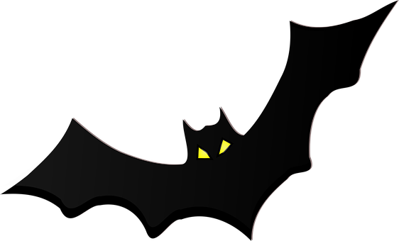 Silhouetted Bat Against Dark Background