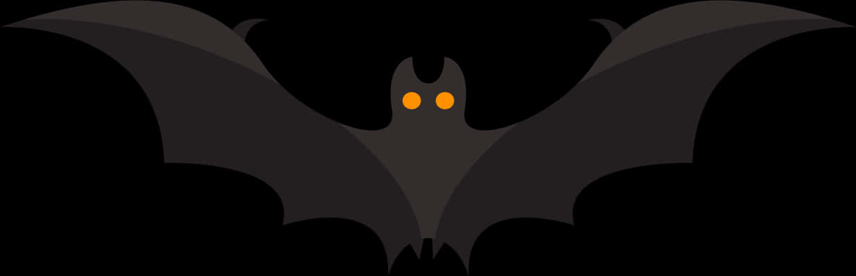 Silhouetted Bat Illustration PNG with transparent background