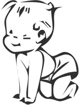 Silhouetted Cartoon Character PNG with transparent background