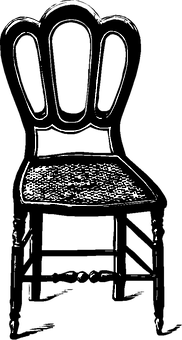 Silhouetted Chair Outline PNG with transparent background