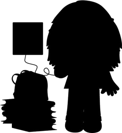 Silhouetted Child Blowing Bubbles