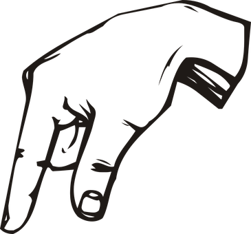 Silhouetted Hand Dangling Over Edge PNG with transparent background