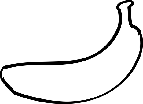 Silhouetteof Banana PNG with transparent background