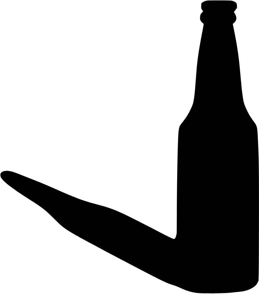 Silhouetteof Beer Bottle PNG image with a transparent background, free high-resolution download