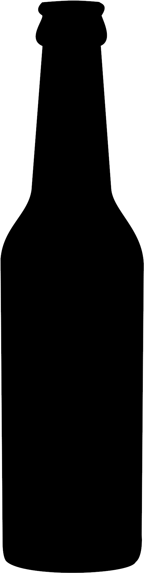 Silhouetteof Beer Bottle PNG image with a transparent background, free high-resolution download