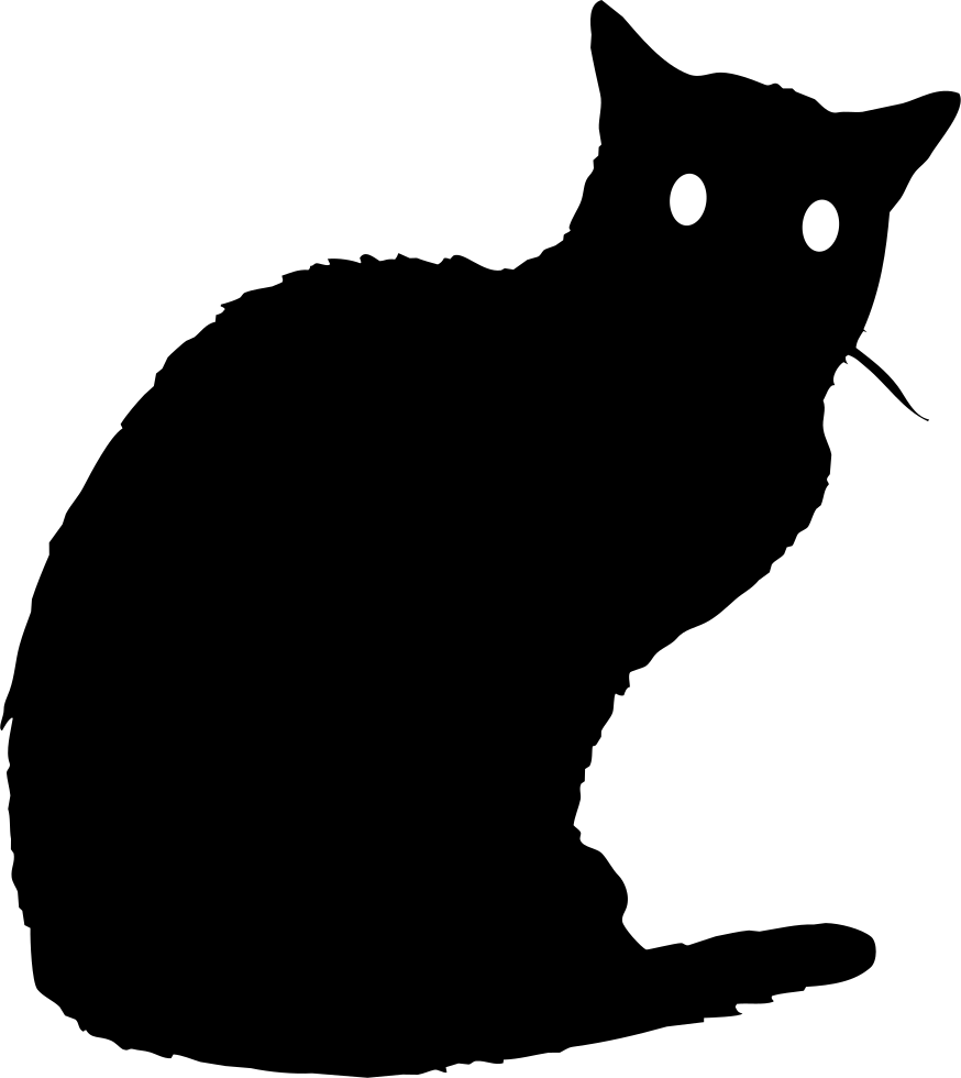 Transparent Black Cat Png - Black Cat Icon Png, Png Download PNG with transparent background
