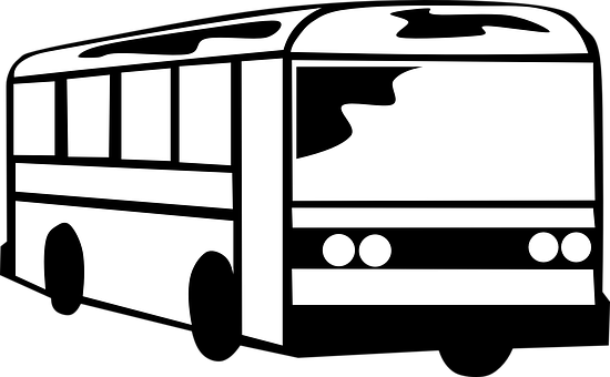 Silhouetteof Bus Graphic PNG with transparent background