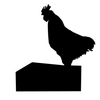 Silhouetteof Chickenon Perch PNG with transparent background