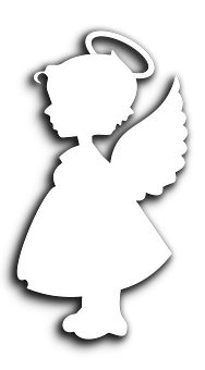 Silhouetteof Child Angel