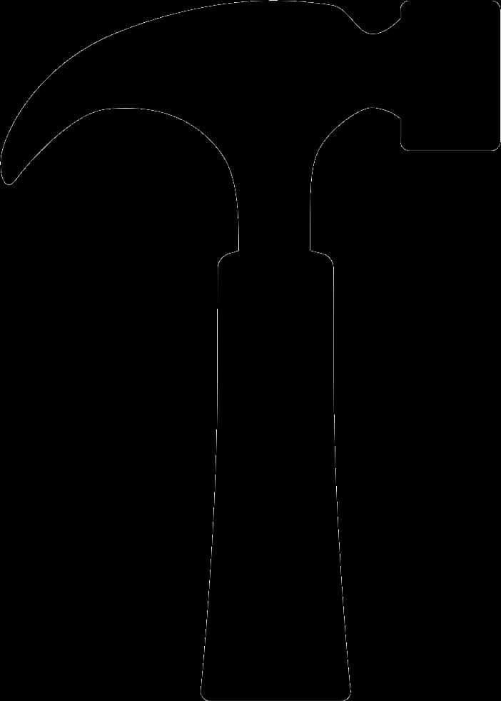 Silhouetteof Claw Hammer PNG image with a transparent background, free high-resolution download