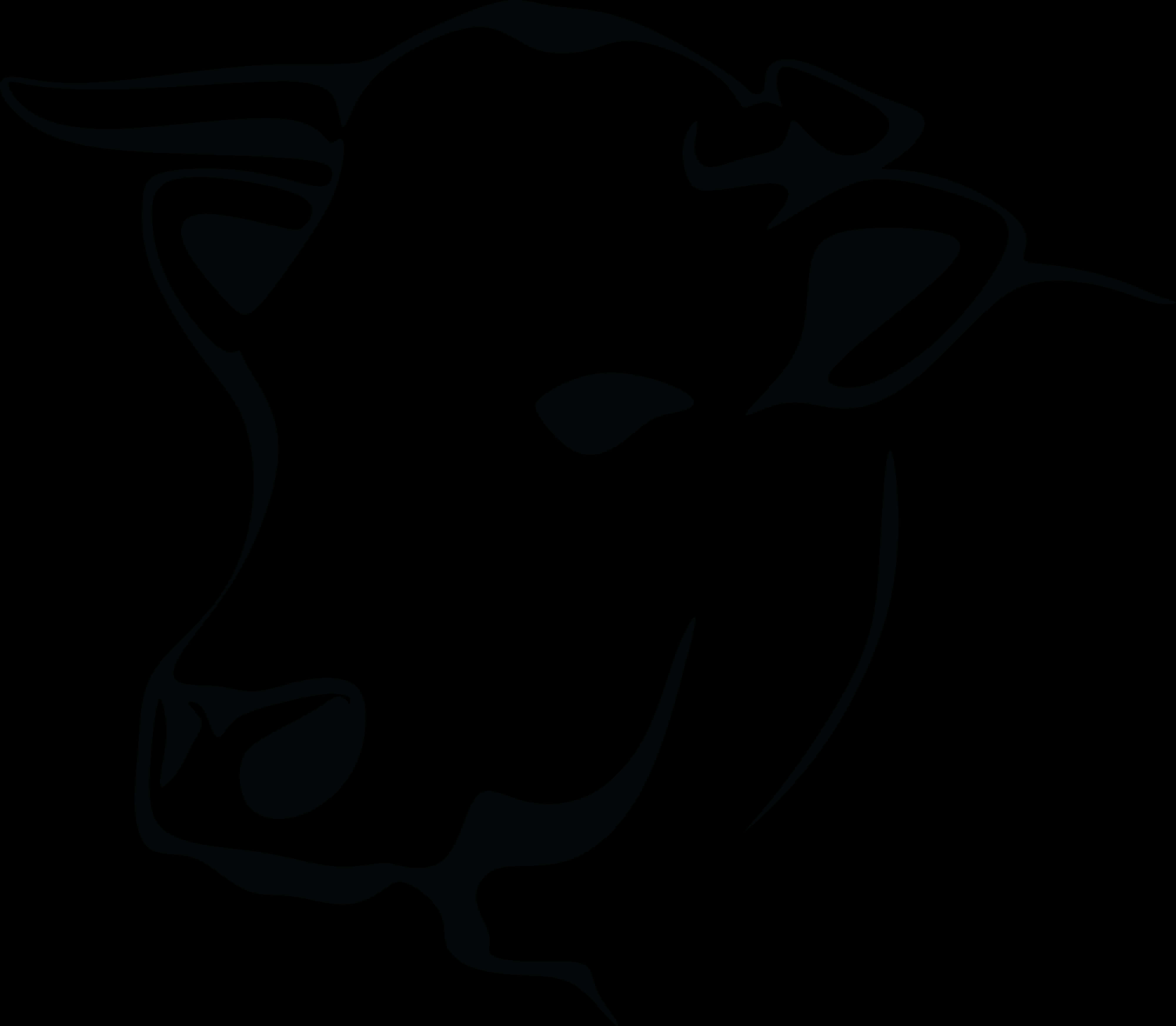 Silhouetteof Cow Graphic