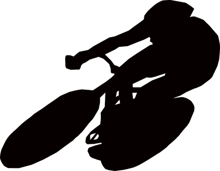 Silhouetteof Cyclistin Motion.jpg PNG with transparent background