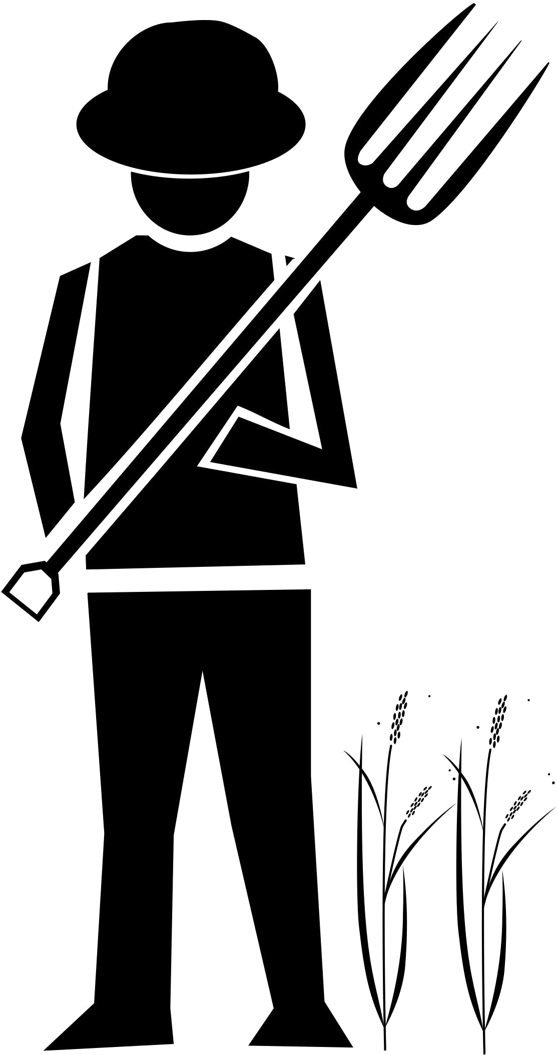 Farmer Transparent Images - Farmer Clipart Black, HD Png Download PNG with transparent background