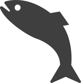Silhouetteof Fish Graphic PNG with transparent background