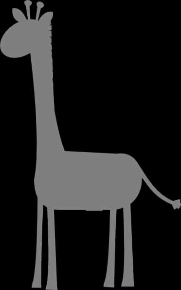 Silhouetteof Giraffe Standing