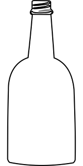 Silhouetteof Glass Bottle