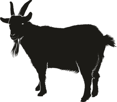 Silhouetteof Goaton Dark Background.jpg PNG with transparent background