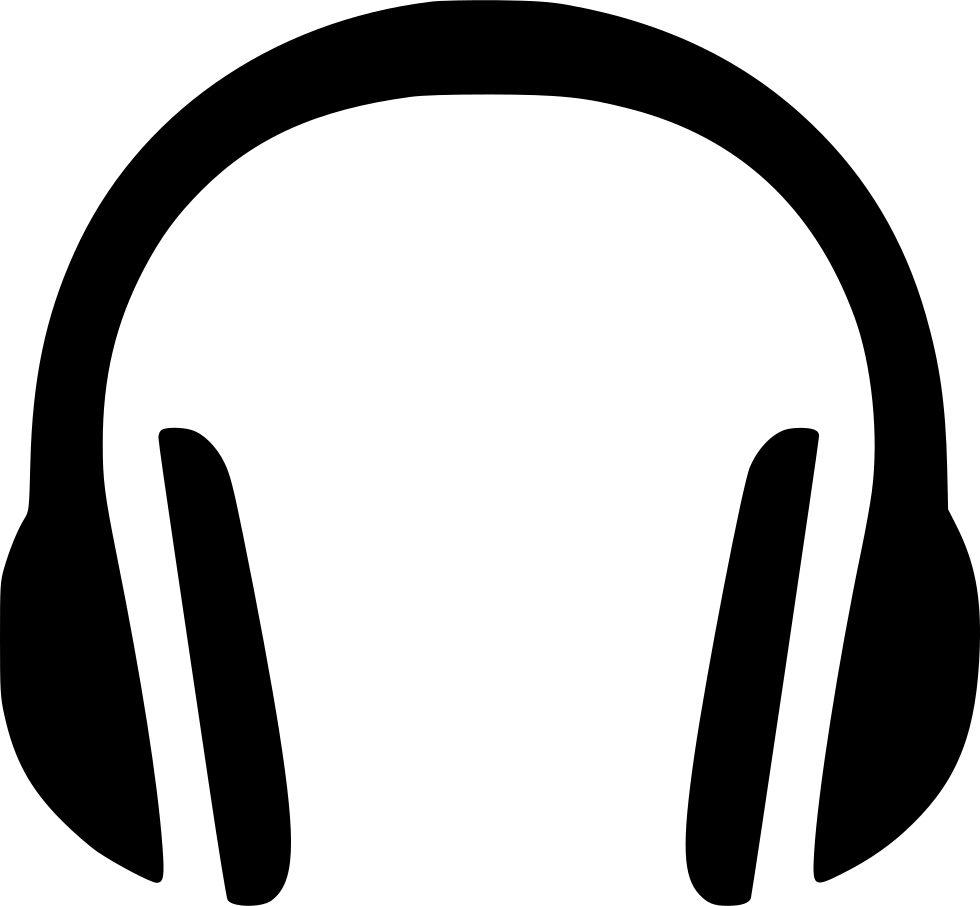 Silhouetteof Headphones PNG image with a transparent background, free high-resolution download