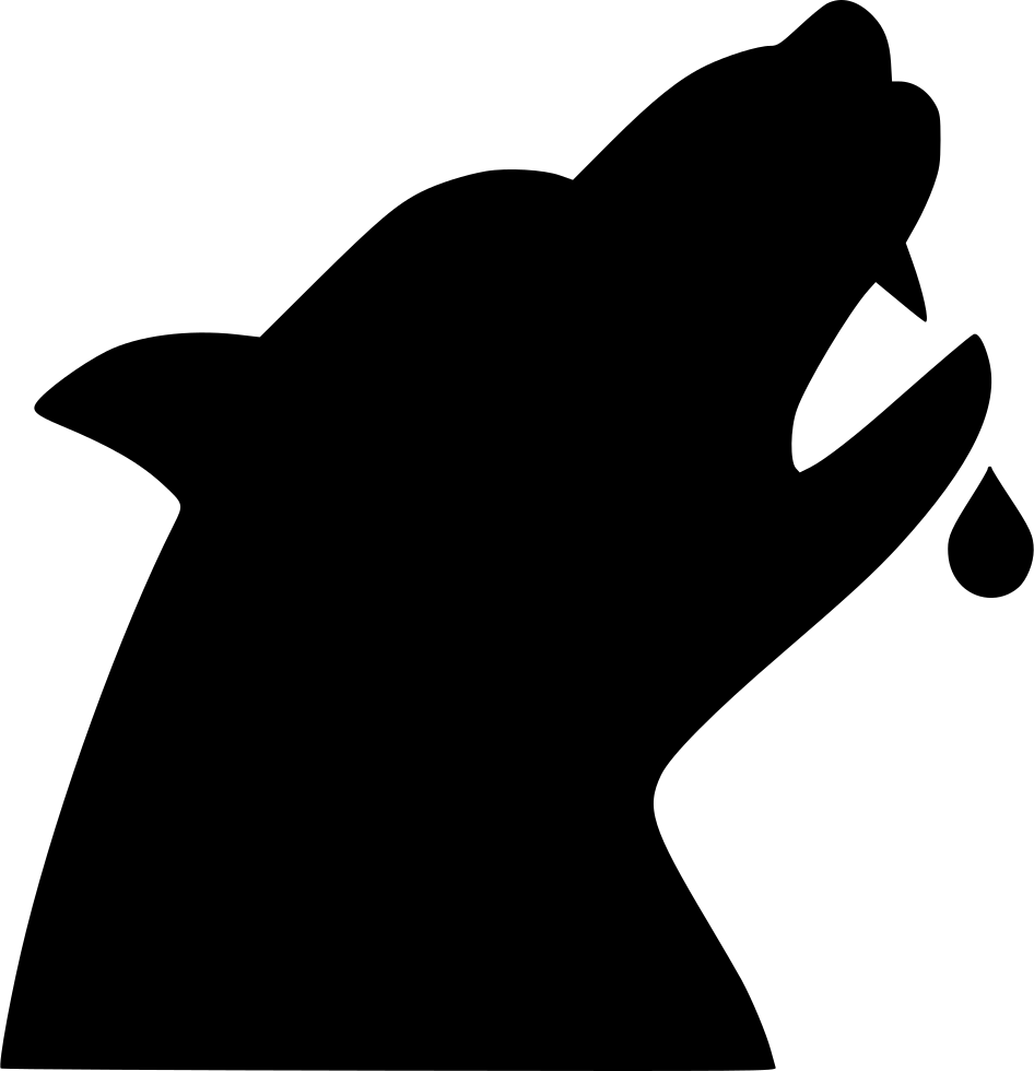 Silhouetteof Howling Werewolf