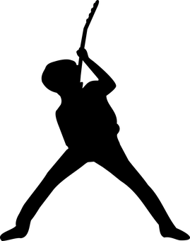 Silhouetteof Man Standing PNG with transparent background