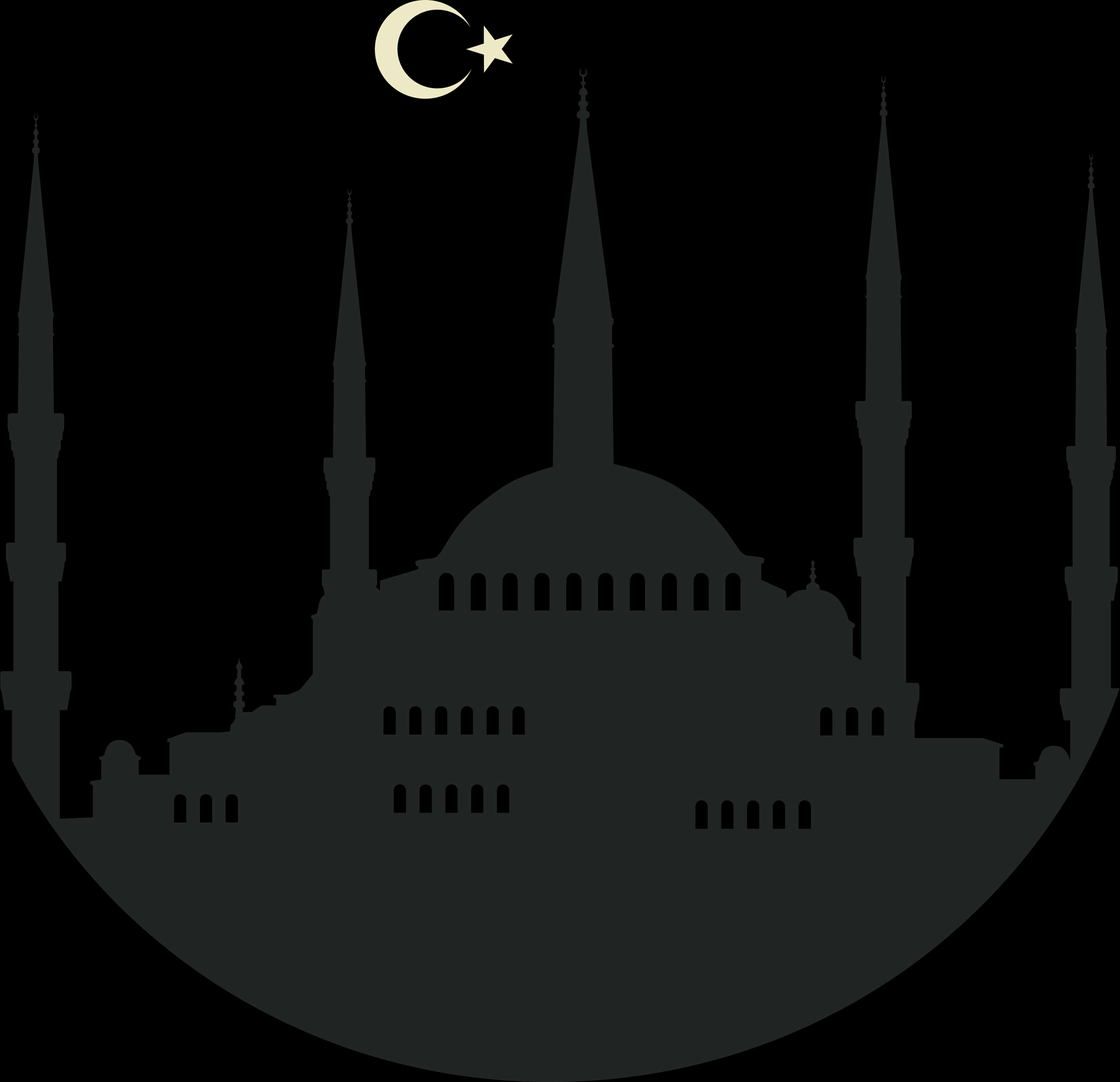 Silhouetteof Mosqueat Night