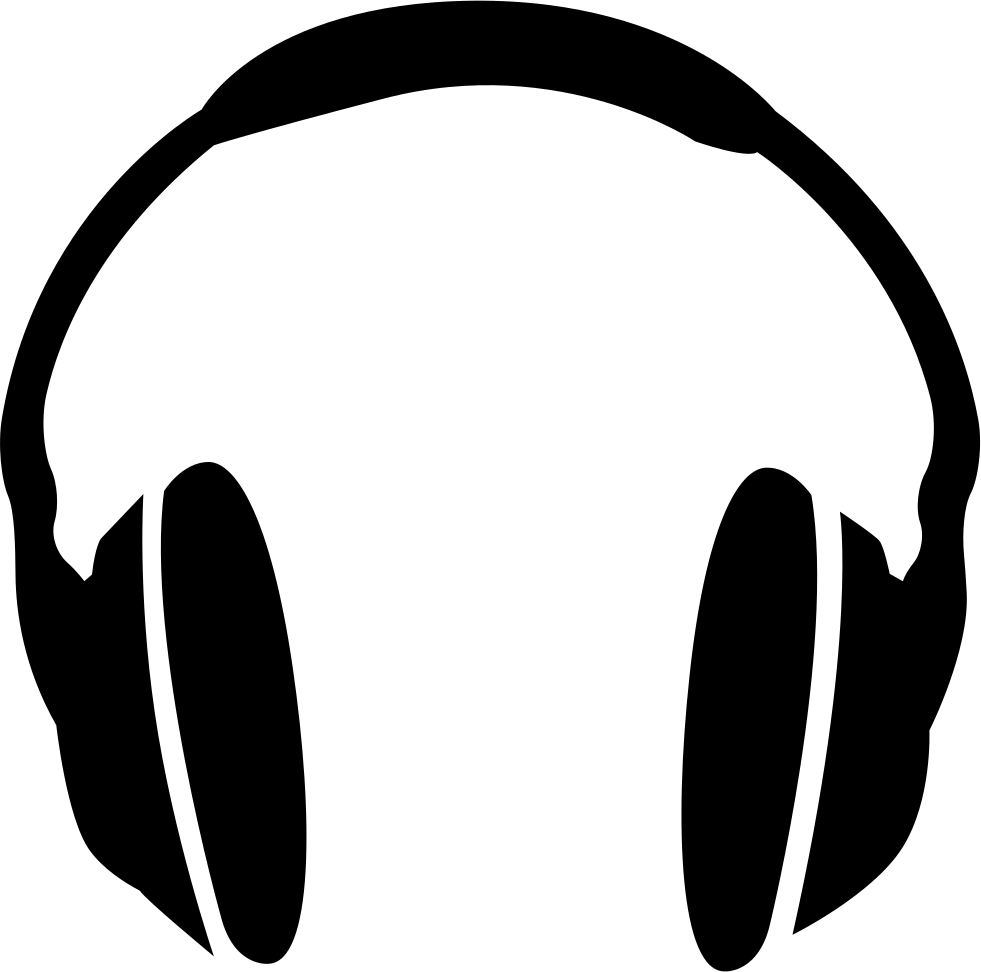 Silhouetteof Over Ear Headphones PNG image with a transparent background, free high-resolution download