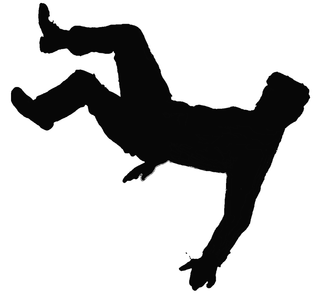 Silhouetteof Person Falling