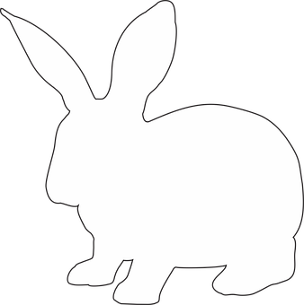 Silhouetteof Rabbit PNG with transparent background