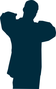 Silhouetteof Rapper Performing PNG with transparent background