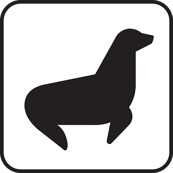 Silhouetteof Seal Icon PNG with transparent background
