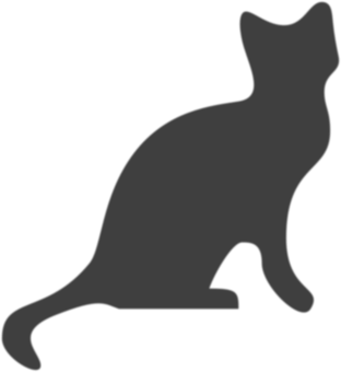 Silhouetteof Sitting Cat