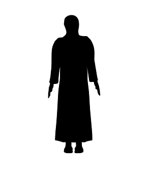 Silhouetteof Standing Figure PNG with transparent background