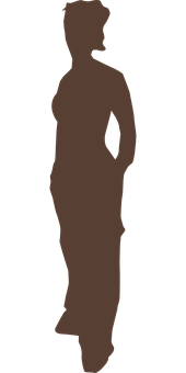 Silhouetteof Standing Woman