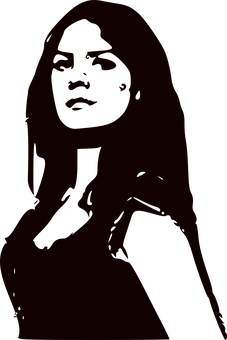 Silhouetteof Young Woman