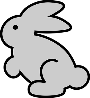Silhouetteofa Bunny PNG with transparent background