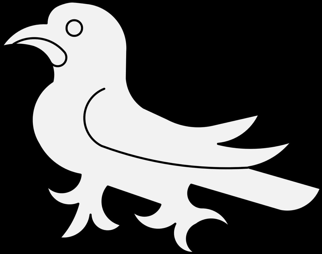 Silhouetteofa Dove PNG with transparent background